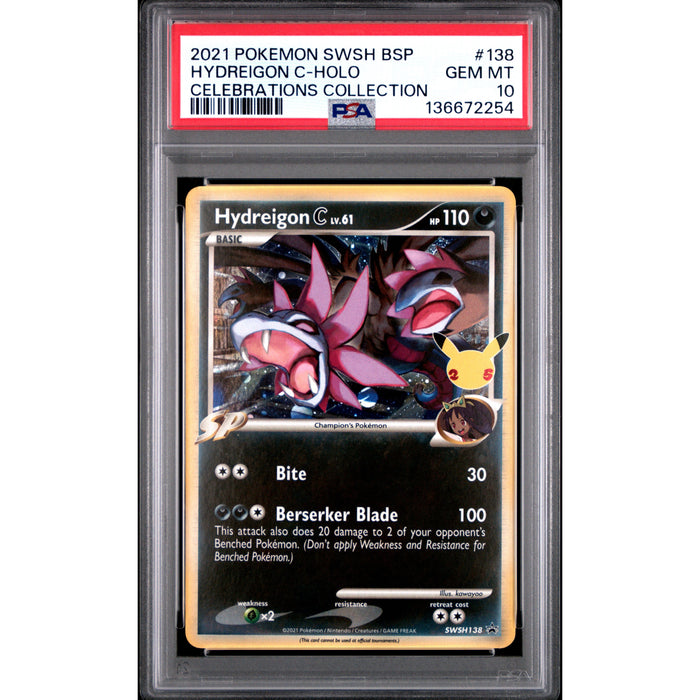 Pokémon TCG: Hydreigon C #138 PSA 10 Holo - Celebrations