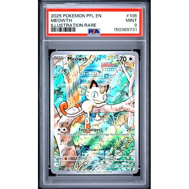 Pokémon TCG: Meowth #106 PSA 9-150389731
