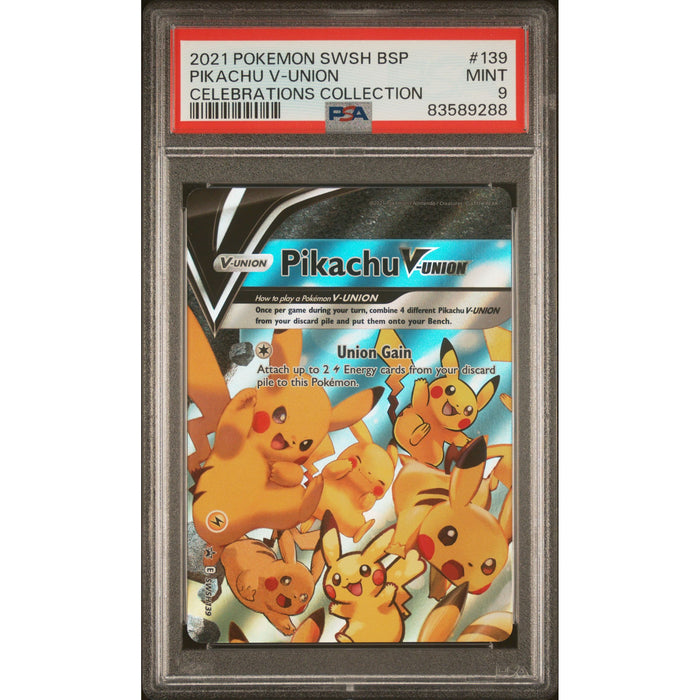 Pokémon TCG: Pikachu V-Union #139 PSA 9 - Sword & Shield Black Star Promo-83589288