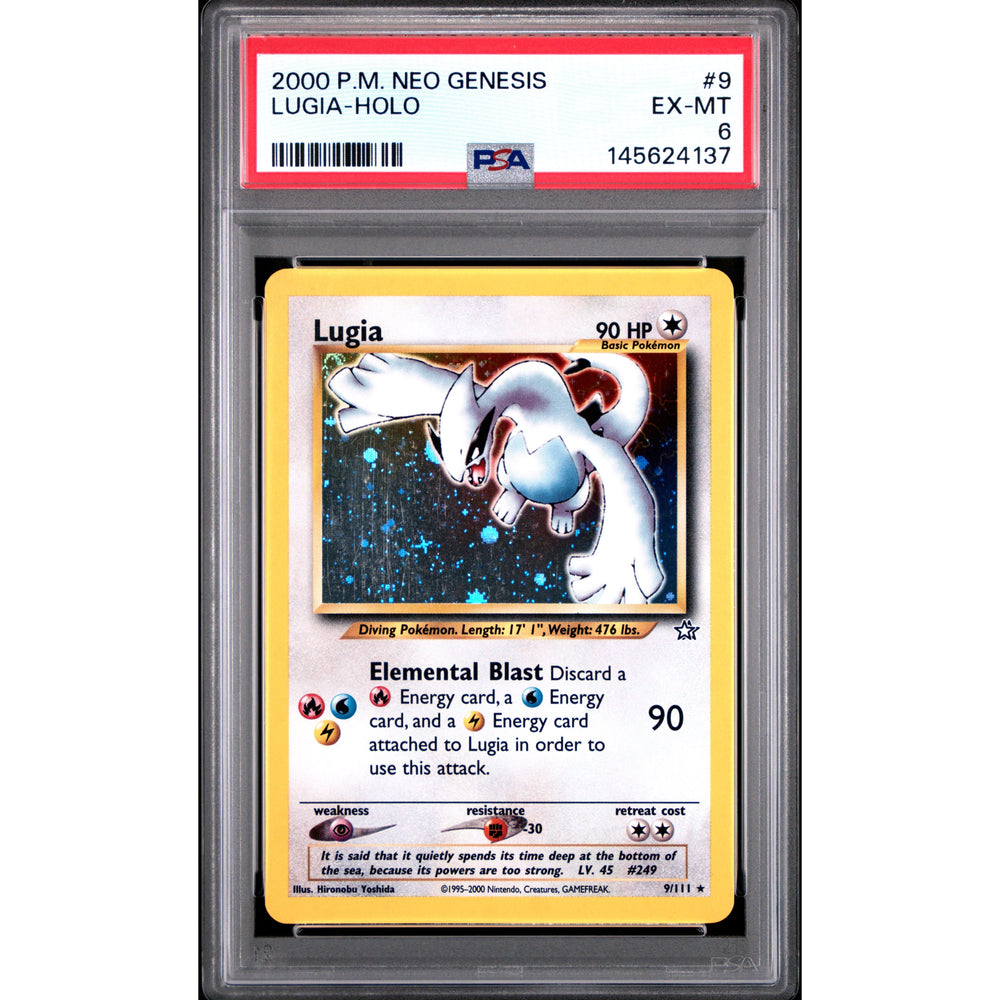 Pokémon TCG: Lugia #9 PSA 6 Holo - Neo Genesis