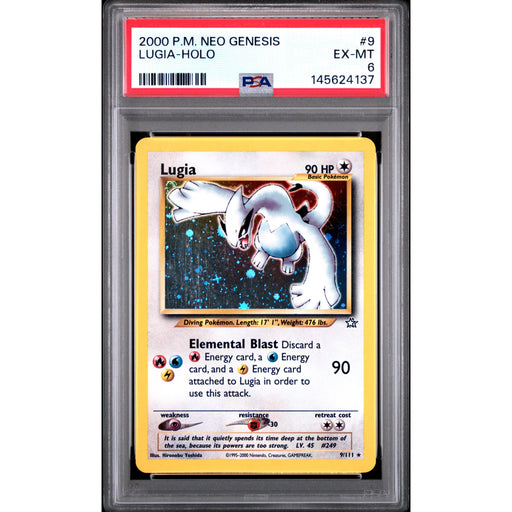 Pokémon TCG: Lugia #9 PSA 6 Holo - Neo Genesis-145624137