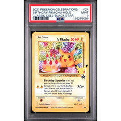 Pokémon TCG: Birthday Pikachu Holo #24 PSA 9