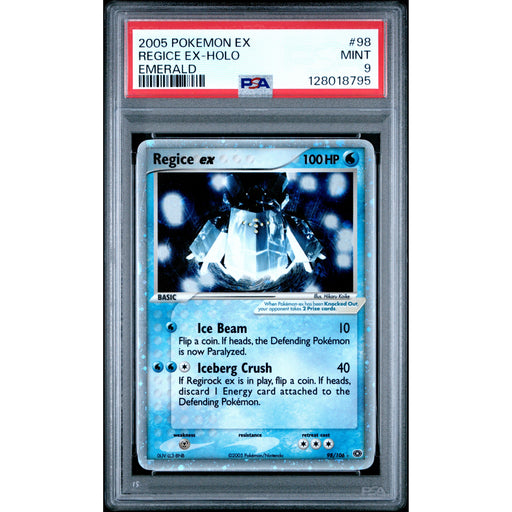 Pokémon TCG: Regice Ex 98 PSA 9 Holo - Emerald