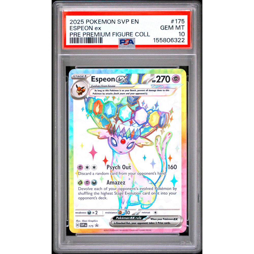 Pokémon TCG: Espeon Ex #175 PSA 10 - Scarlet & Violet Promo