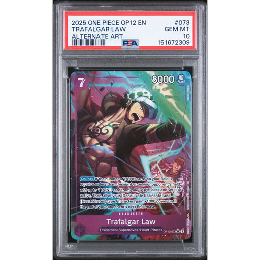 One Piece TCG: Trafalgar Law #073 PSA 10-151672309
