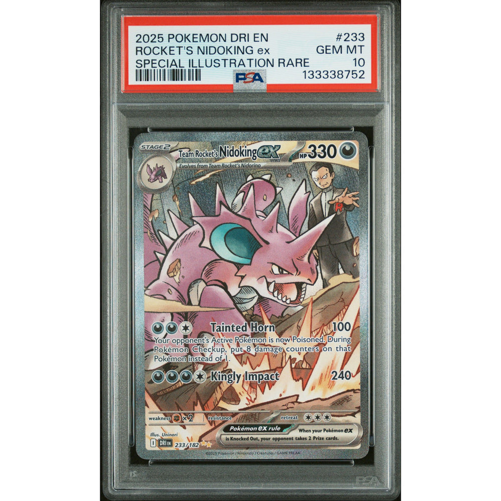 Pokémon TCG: Rocket's Nidoking Ex #233 PSA 10 - Destined Rivals