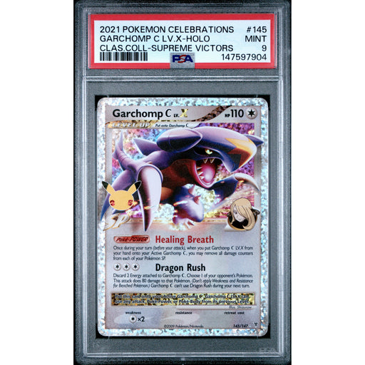 Pokémon TCG: Garchomp C Lv.X #145 PSA 9 - Celebrations-147597904