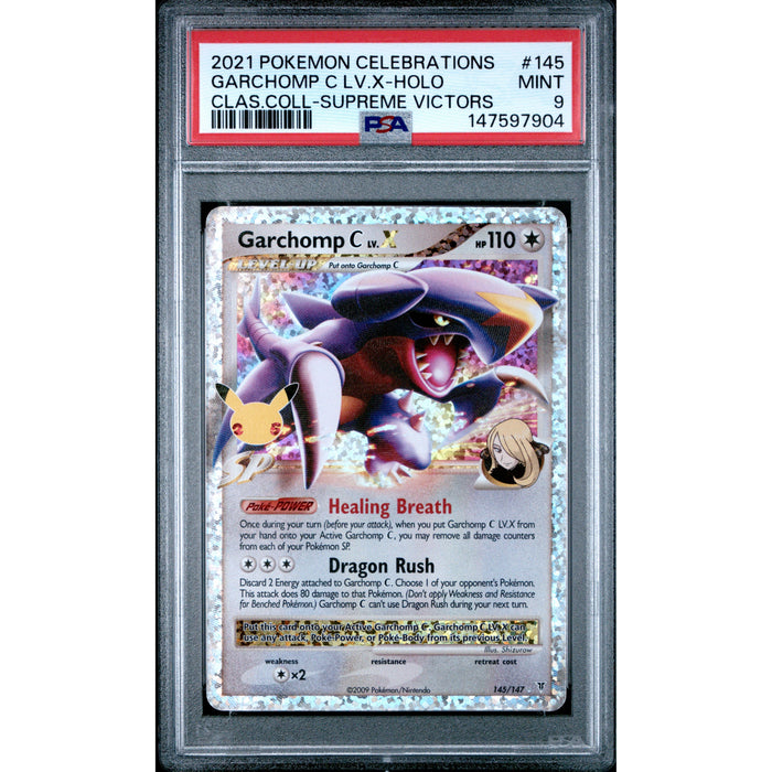 Pokémon TCG: Garchomp C Lv.X #145 PSA 9 - Celebrations-147597904
