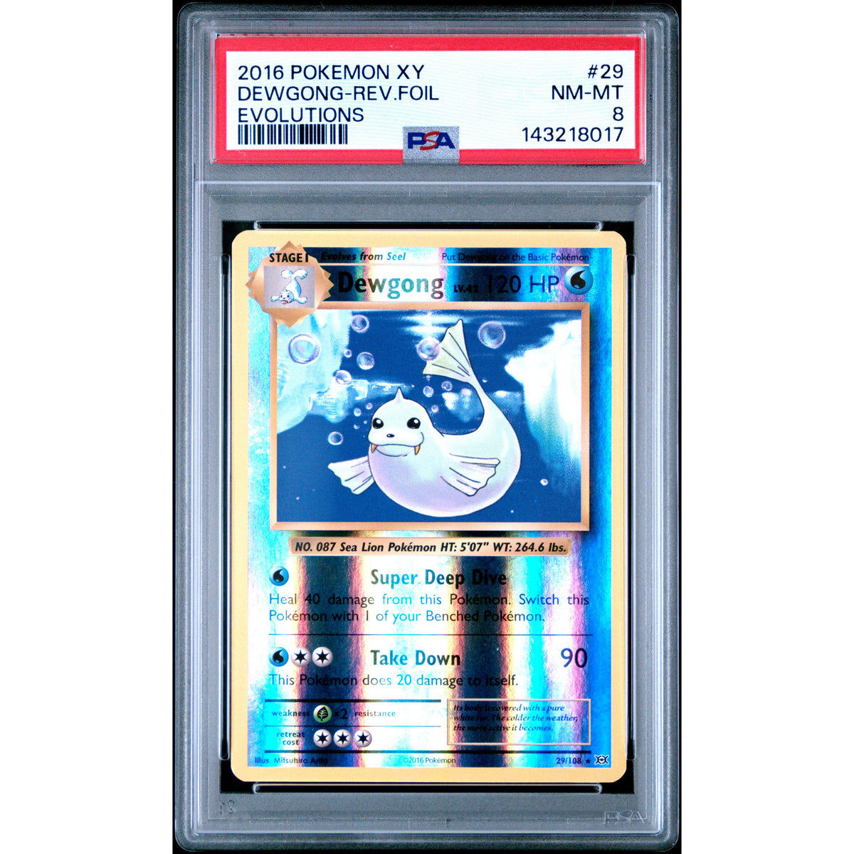 Pokémon TCG: Dewgong Reverse Holo #29 PSA 8-143218017