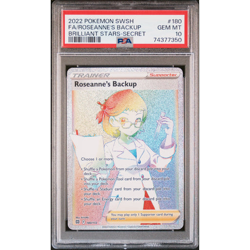 Pokémon TCG: Roseanne's Backup #180 PSA 10 - Brilliant Stars