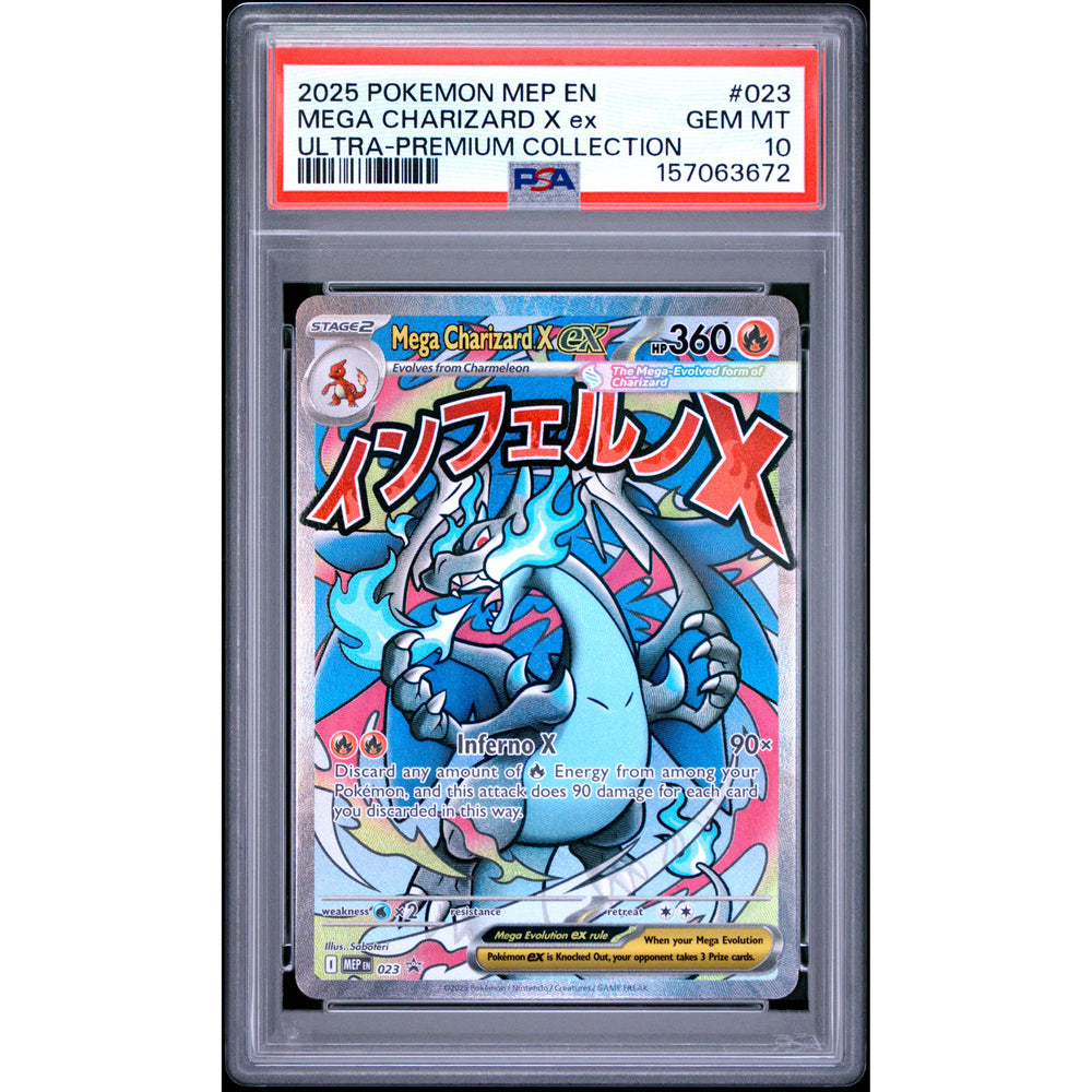 Pokémon TCG: Mega Charizard X Ex #023 PSA 10 - Mega Evolution Promo