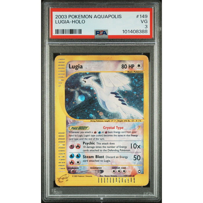 Pokémon TCG: Lugia 149 PSA 3 Holo - Aquapolis