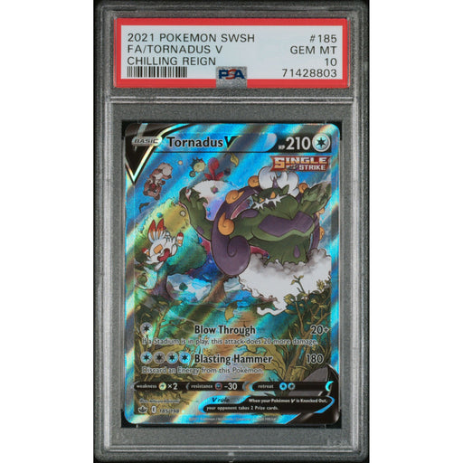 Pokémon TCG: Tornadus V 185 PSA 10 - Chilling Reign