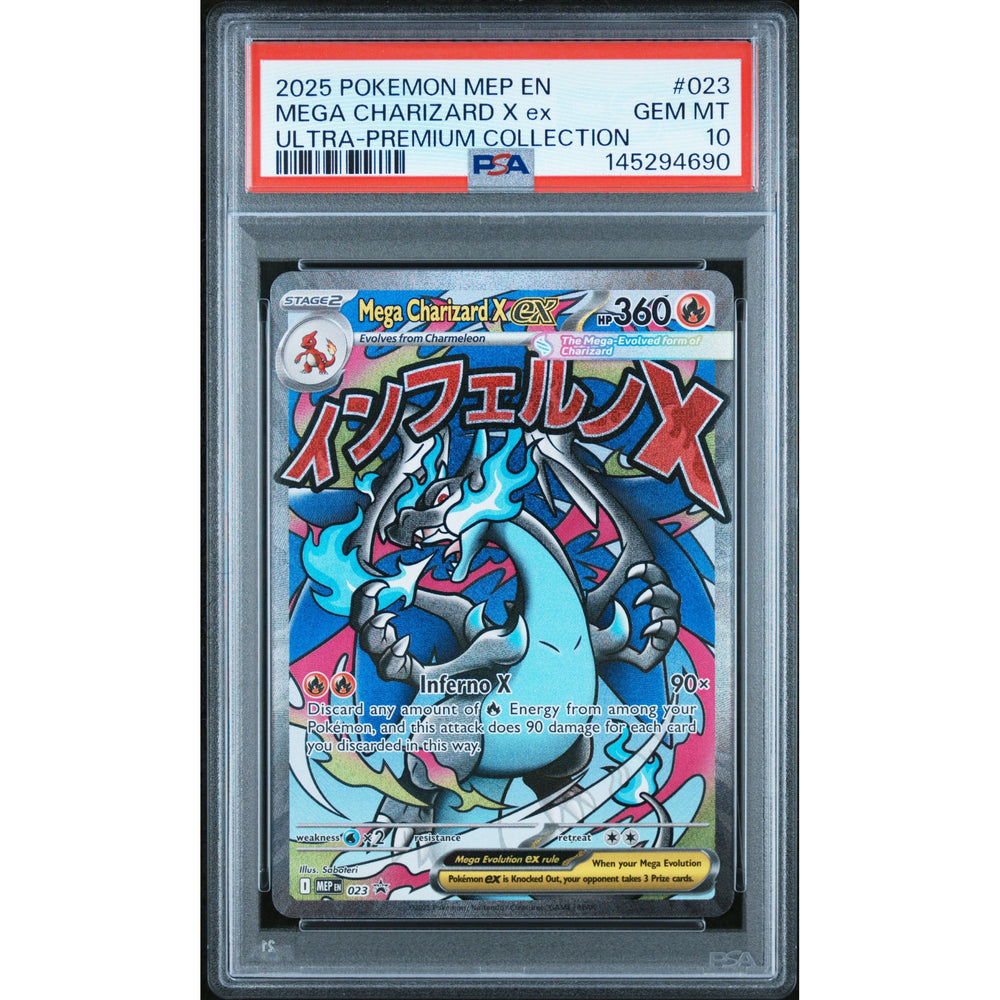 Pokémon TCG: Mega Charizard X Ex #023 PSA 10 - Mega Evolution promo