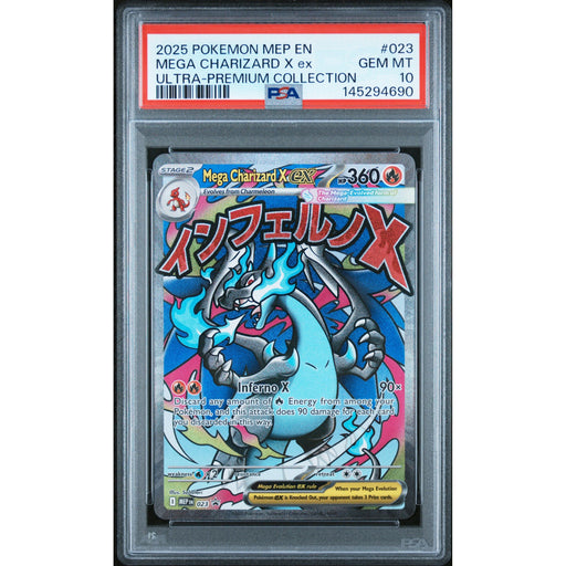Pokémon TCG: Mega Charizard X Ex #023 PSA 10 - Mega Evolution Promo-145294690