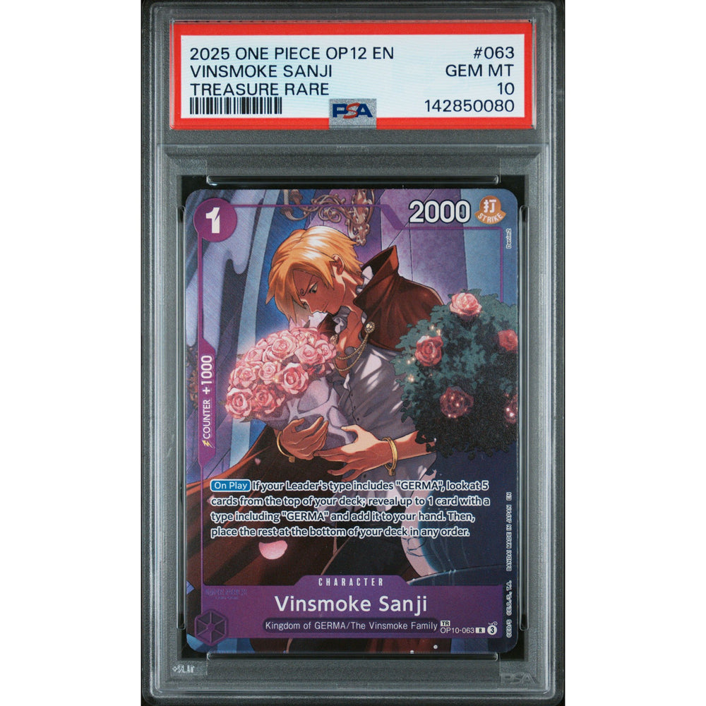 One Piece TCG: Vinsmoke Sanji #063 PSA 10