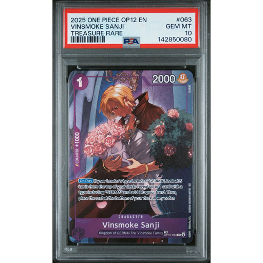 One Piece TCG: Vinsmoke Sanji #063 PSA 10-142850080
