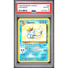 Pokémon TCG: Vaporeon #28 PSA 8 - Jungle