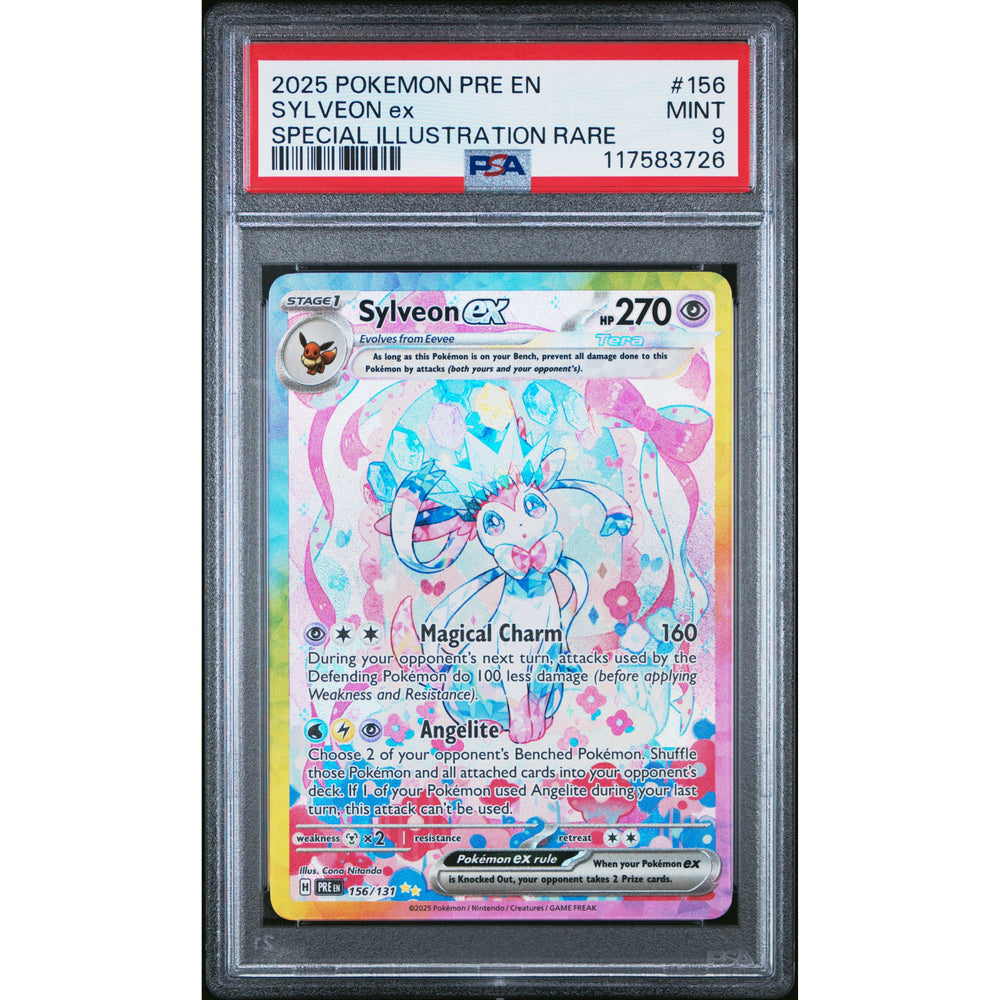 Pokémon TCG: Sylveon Ex #156 PSA 9 - Prismatic Evolutions