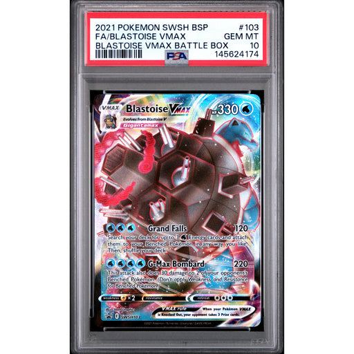 Pokémon TCG: Blastoise Vmax #103 PSA 10 - Sword & Shield Black Star Promo-145624174