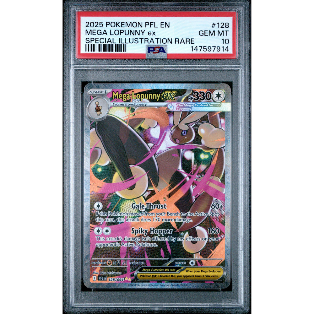 Pokémon TCG: Mega Lopunny Ex #128 PSA 10 - Phantasmal Flames