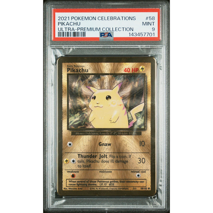 Pokémon TCG: Pikachu #58 PSA 9 - Metal-143457701