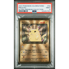 Pokémon TCG: Pikachu #58 PSA 9 - Metal