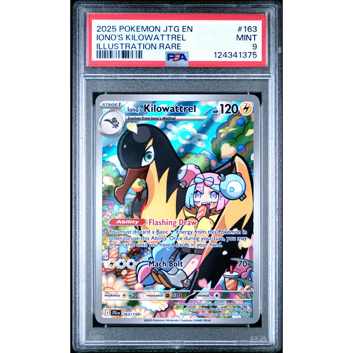 Pokémon TCG: Iono's Kilowattrel #163 PSA 9 - Journey Together-124341375