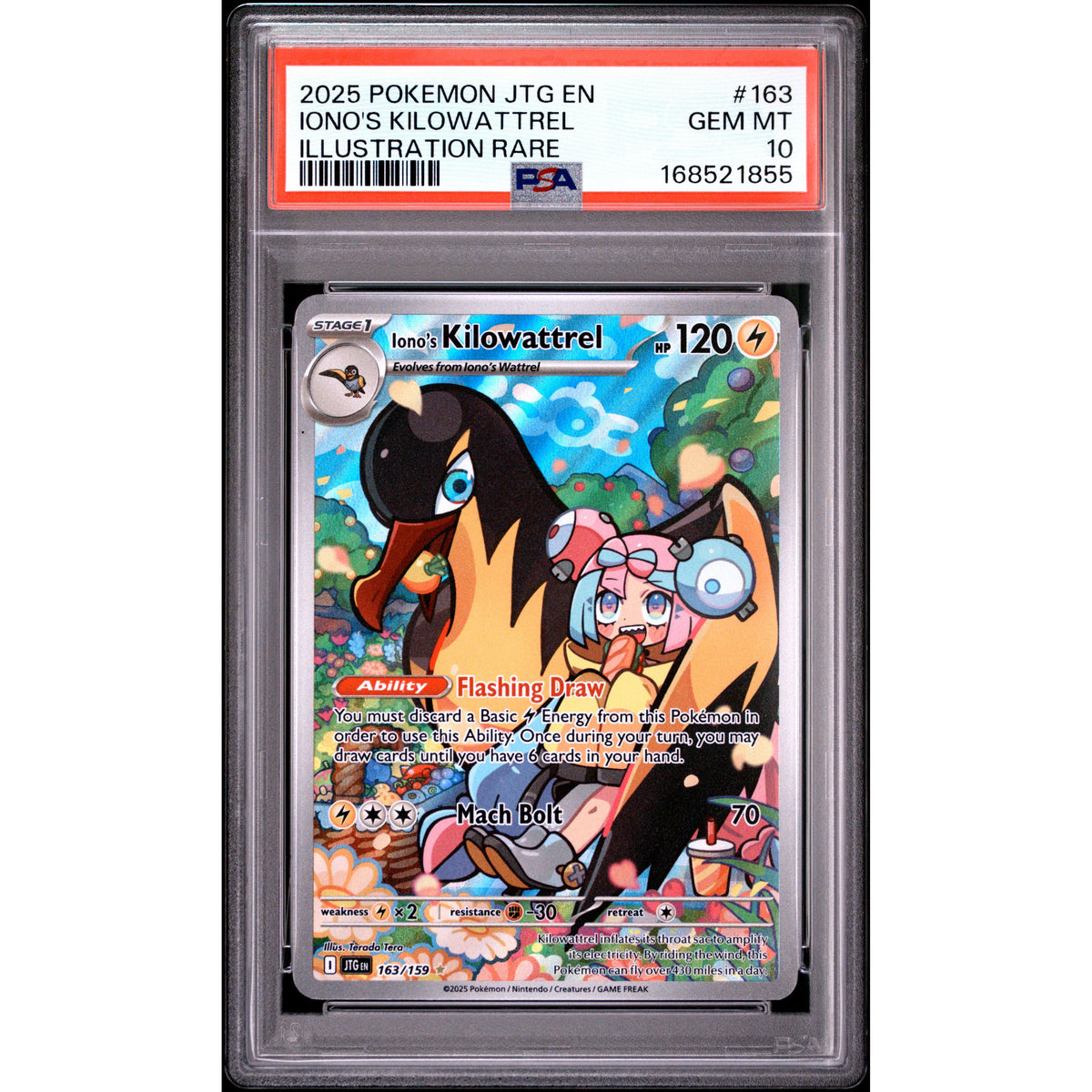 Pokémon TCG: Iono's Kilowattrel #163 PSA 10-168521855