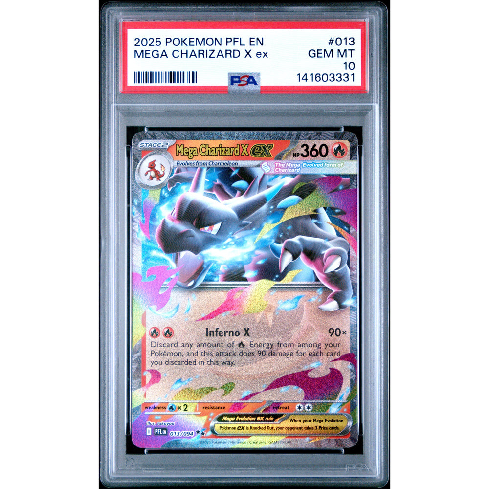Pokémon TCG: Mega Charizard X Ex #013 PSA 10