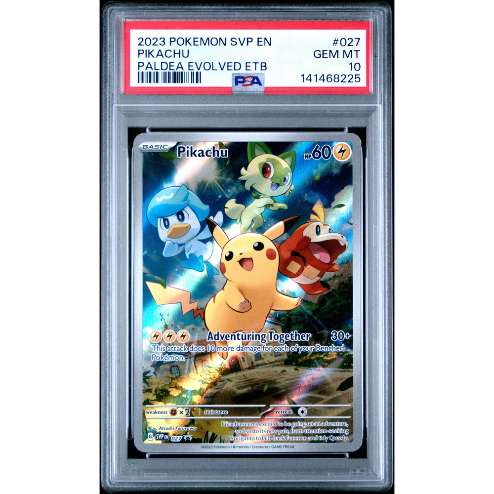 Pokémon TCG: Pikachu #027 PSA 10 - Scarlet & Violet Black Star Promos
