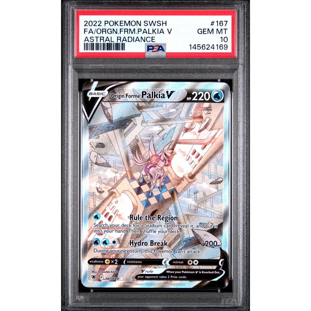 Pokémon TCG: Origin Forme Palkia V #167 PSA 10 - Astral Radiance