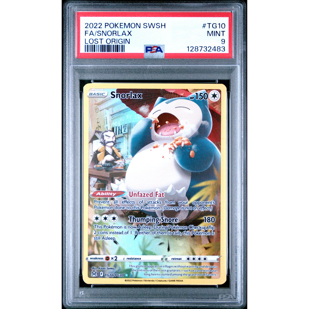 Pokémon TCG: Snorlax #TG10 PSA 9 - Lost Origin Trainer Gallery