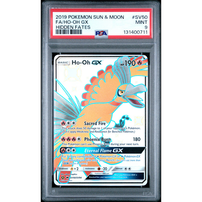Pokémon TCG: Ho-Oh Gx SV50 PSA 9 - Hidden Fates-131400711