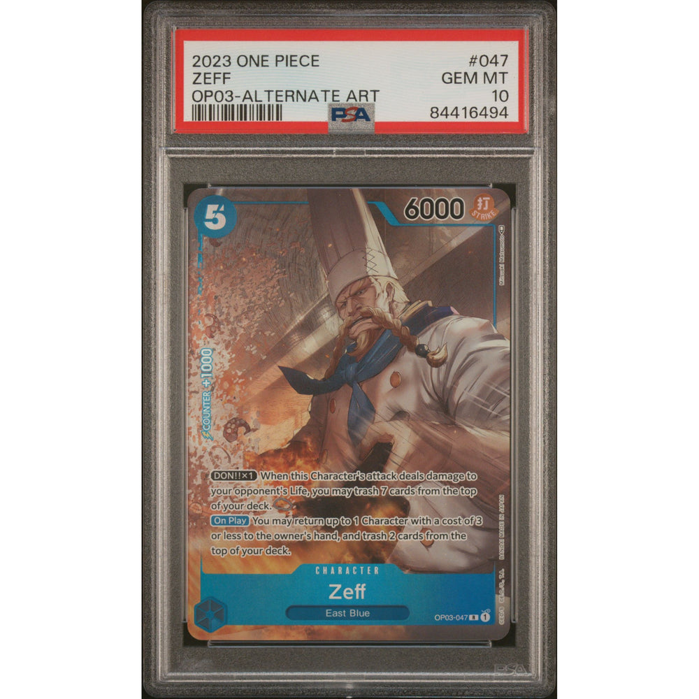 One Piece TCG: Zeff #047 PSA 10 - OP03