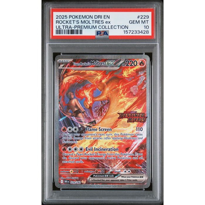 Pokémon TCG: Rocket's Moltres Ex #229 PSA 10-157233428