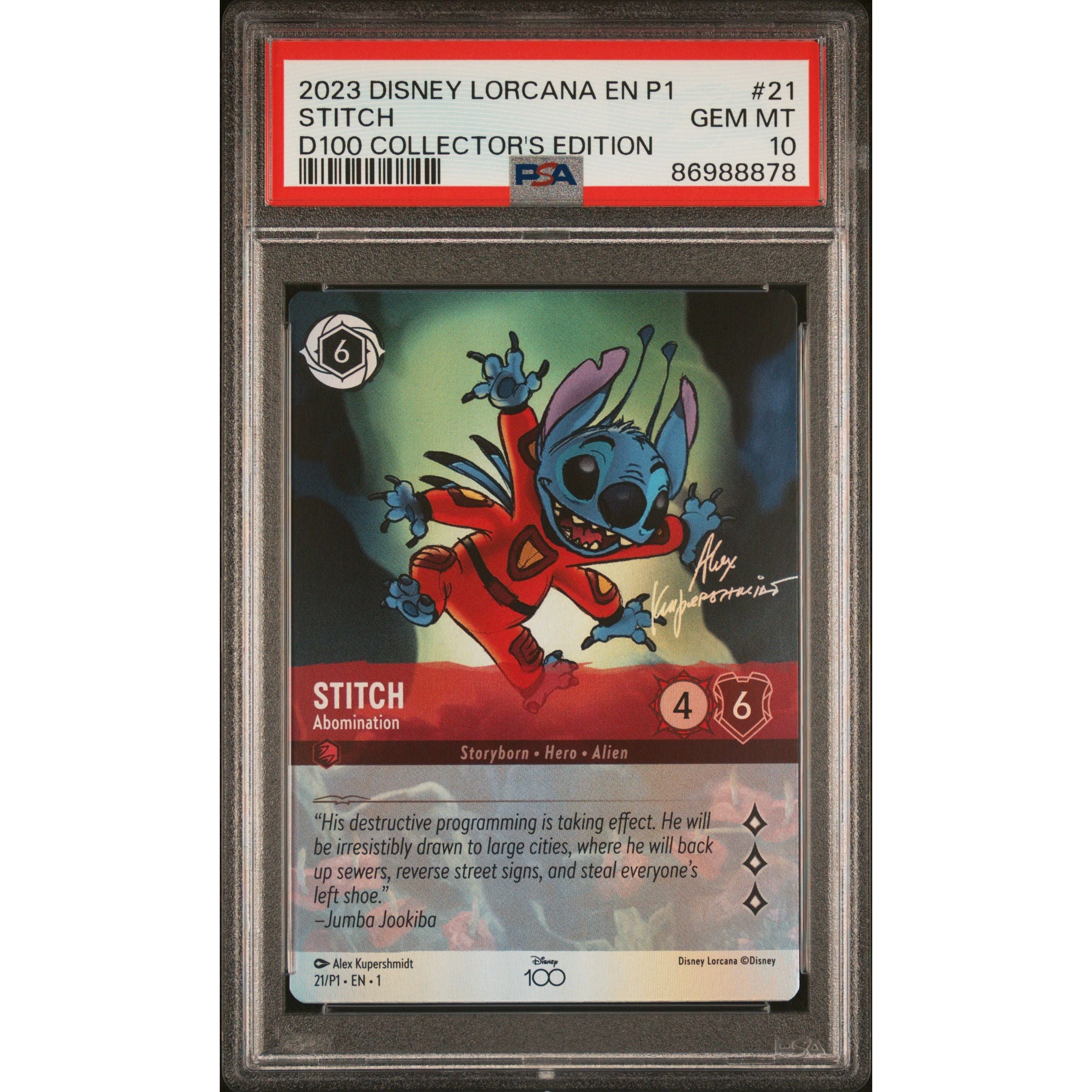 Lorcana: Stitch #21 PSA 10 – Promo gradet kort | Rogerz.dk