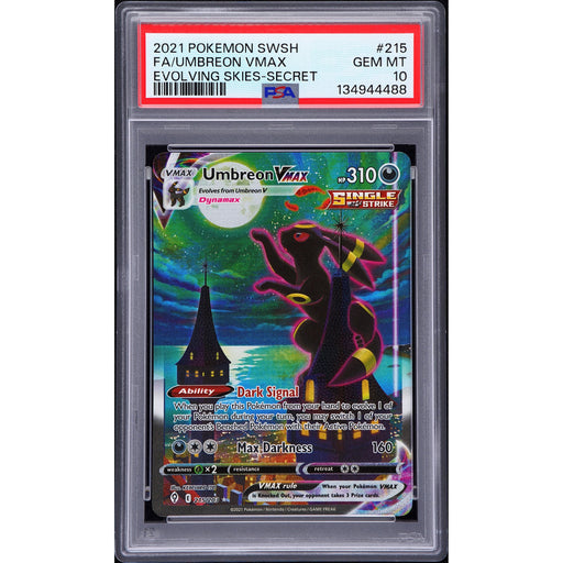 Pokémon TCG: Umbreon Vmax #215 PSA 10 - Evolving Skies-134944488