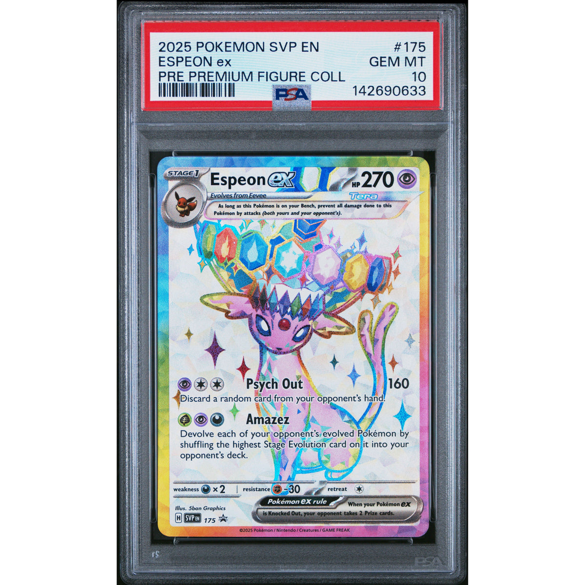 Pokémon TCG: Espeon Ex #175 PSA 10
