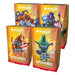 Four Wizards of the Coast Magic the Gathering: Marvel Super Heroes Collector Edition Commander Deck boxes, featuring superhero themes such as Avengers Assemble and Wakanda Forever, each adorned with vibrant Marvel artwork.
