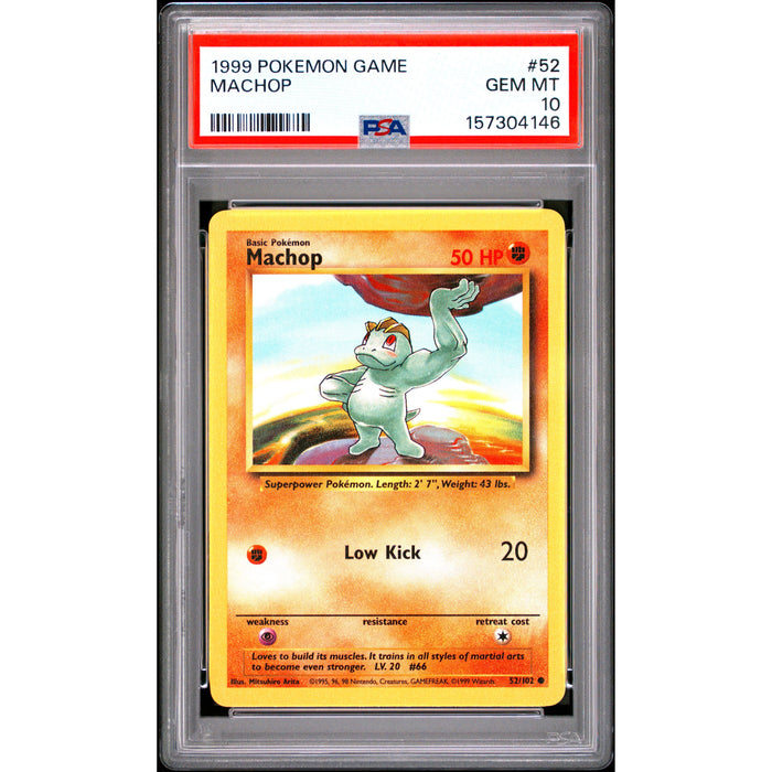 Pokémon TCG: Machop #52 PSA 10-157304146