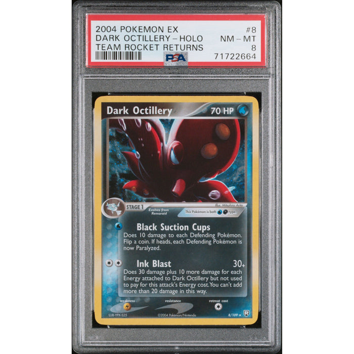Pokémon TCG: Dark Octillery Holo #8 PSA 8-71722664