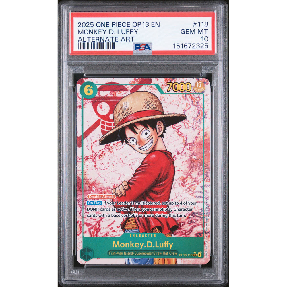 One Piece TCG: Monkey D. Luffy #118 PSA 10