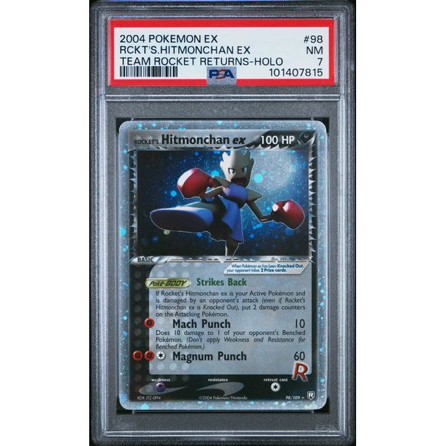 Pokémon TCG: Rckt's.Hitmonchan Ex #98 PSA 7-101407815
