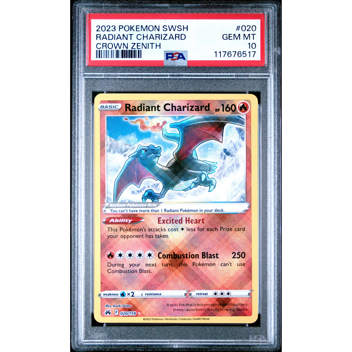 Pokémon TCG: Radiant Charizard #020 PSA 10