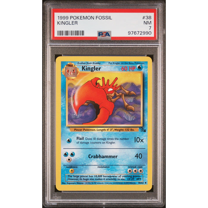 Pokémon TCG: Kingler 38 PSA 7 - Fossil