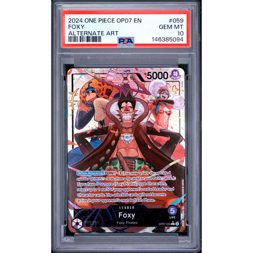One Piece TCG: Foxy #059 PSA 10-146385094