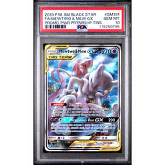 Pokémon TCG: Mewtwo & Mew Gx SM191 PSA 10 - Sun & Moon Black Star Promo
