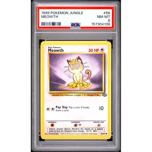 Pokémon TCG: Meowth #56 PSA 8-157304108
