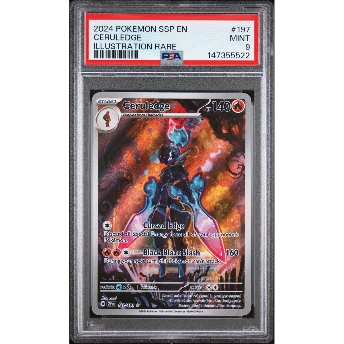 Pokémon TCG: Ceruledge #197 PSA 9-147355522